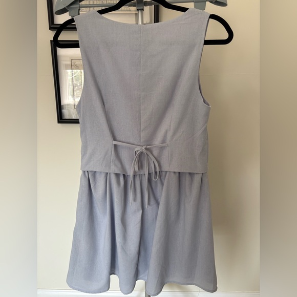 NWT Anthropologie Dusty Blue Mini Dress S - Picture 3 of 9
